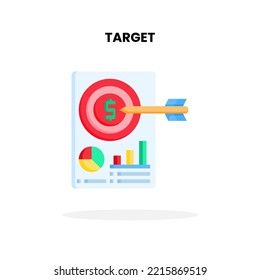 Target icon. Vector illustration on white background.