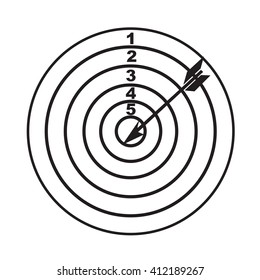 Target icon Vector Illustration on the white background.