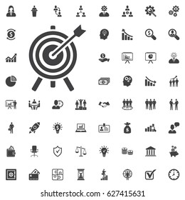 target icon. vector illustration on white background. Business set of icons