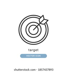 target icon vector illustration. target icon outline design.