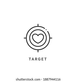 target icon vector illustration. target icon outline design.
