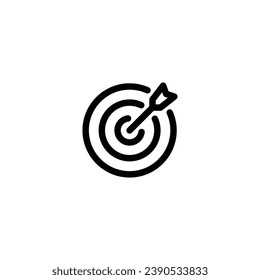 Target icon vector illustration. outline icon for web, ui, and mobile apps