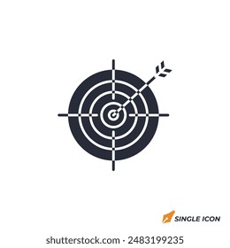 Target icon vector illustration. Target symbol isolated on white background.