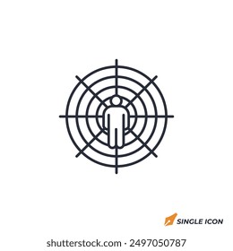 Target icon vector illustration. Target symbol isolated on white background