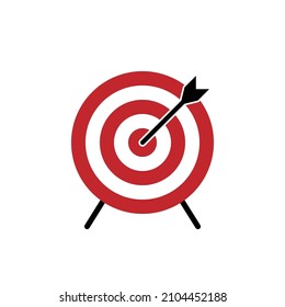 Zielsymbol Vektorgrafik.Abstraktes Pin Logo.red aim erfolgreich.