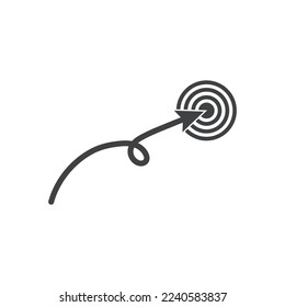 Plantilla de ilustración vectorial de icono de destino
