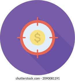 Imagen vectorial de icono de destino. También se puede usar para emprendedores. Adecuado para aplicaciones móviles, aplicaciones web y medios impresos.