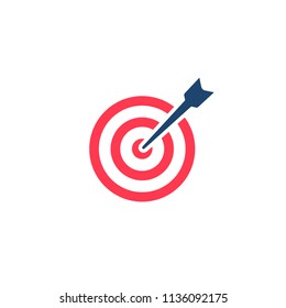 Target Icon. Vector isolated illustration in flat style.