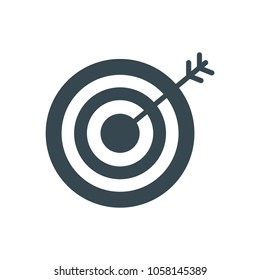 Target icon vector isolated on white background.