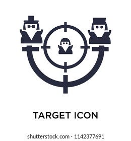 Target icon vector isolated on white background for your web and mobile app design, Target logo concept