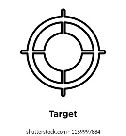 Target icon vector isolated on white background, Target transparent sign , line or linear sign, element design in outline style