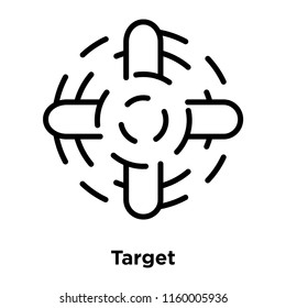 Target icon vector isolated on white background, Target transparent sign , line or linear sign, element design in outline style