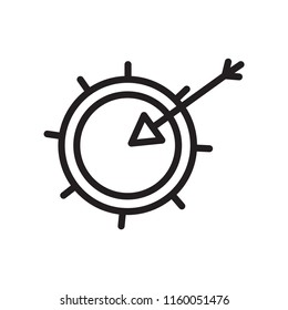 Target icon vector isolated on white background, Target transparent sign