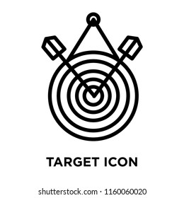 Target icon vector isolated on white background, Target transparent sign , line and outline elements in linear style