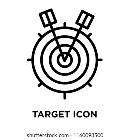 Target icon vector isolated on white background, Target transparent sign , line and outline elements in linear style