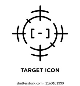 Target icon vector isolated on white background, Target transparent sign , line symbol or linear element design in outline style