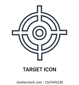 Target icon vector isolated on white background, Target transparent sign , outline linear symbol or line shape