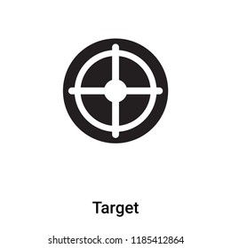 Target icon vector isolated on white background, logo concept of Target sign on transparent background, filled black symbol