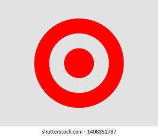 Target icon vector isolated on white background