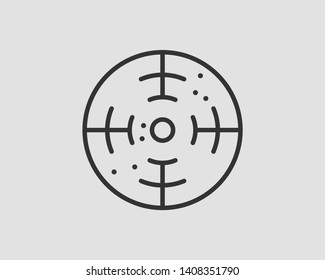 Target icon vector isolated on white background