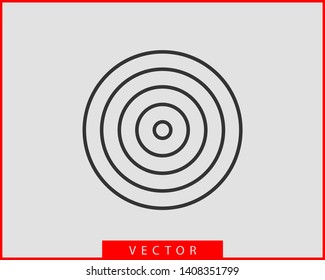 Target icon vector isolated on white background
