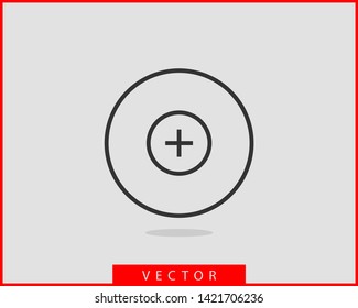 Target icon vector isolated on white 