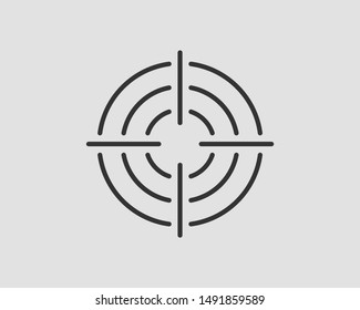 Target icon vector isolated on white
