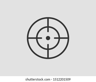 Target icon vector isolated on white background