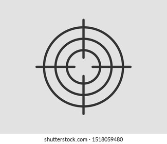 Target icon vector isolated on white