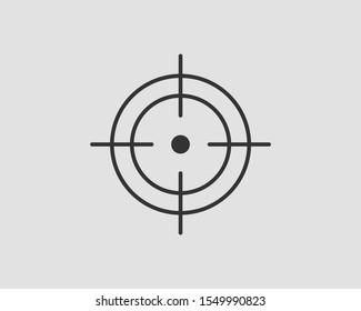 Target icon vector isolated on white background