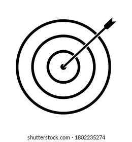 vector de icono de destino aislado en fondo blanco