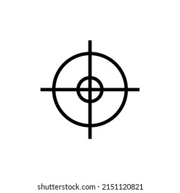 Target Icon Vector Isolated on White Artboard 