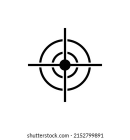 Target Icon Vector Isolated on White Artboard 