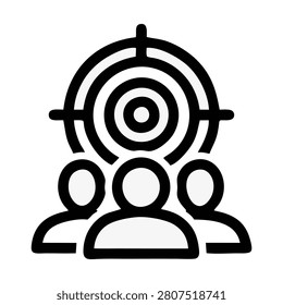 Target icon vector isolated on white background