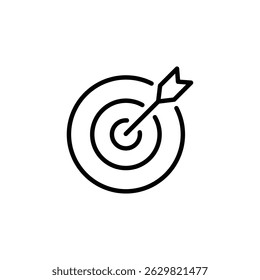 Target Icon vector. in line style design on white background. vector illustration
