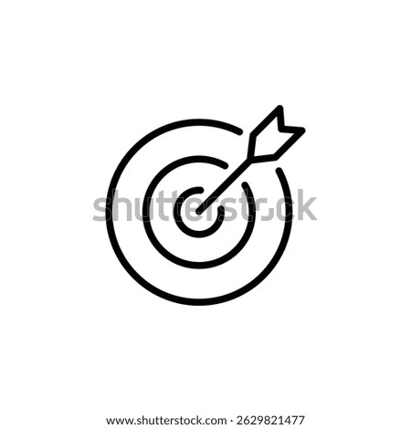 Target Icon vector. in line style design on white background. vector illustration