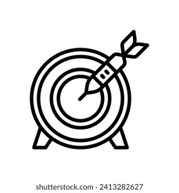icono de destino. icono de línea vectorial para tu sitio web, móvil, presentación y diseño de logotipo.
