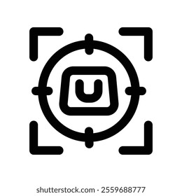 Target icon. vector line icon for your website, mobile, presentation, and logo design.