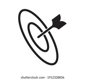 Ilustración del diseño del logotipo del vector de icono de destino