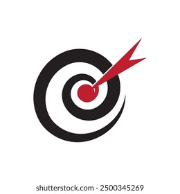 Ilustración de diseño de logotipo de Vector de icono de destino