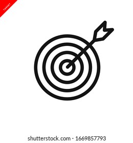 target icon vector logo template in trend flat design 