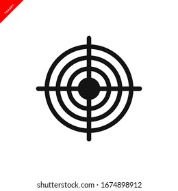 plantilla de logotipo vectorial de icono de destino en diseño plano de tendencia