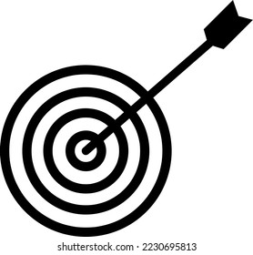 target icon vector logo template in trend flat design on white background