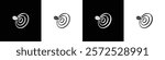 Target icon vector. Marketing target, Success mission icon. Target vector illustration in black white and transparent background. Eps10