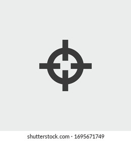 target icon. target vector on gray background