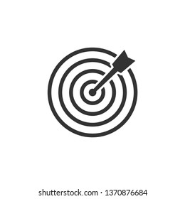 Target icon vector on white background