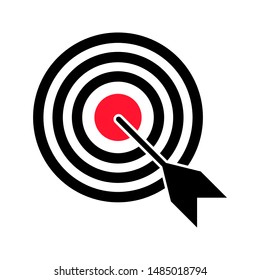 Target icon. Target vector icon on white background