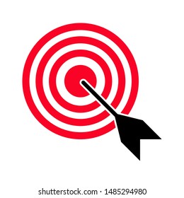 Target icon. Target vector icon on white background