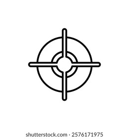 Target icon vector outline logo sign