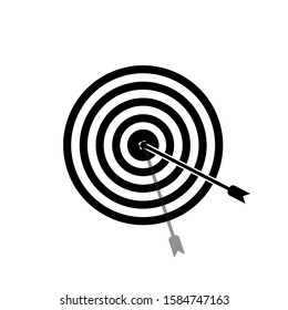 Target icon in vector shape with a white background